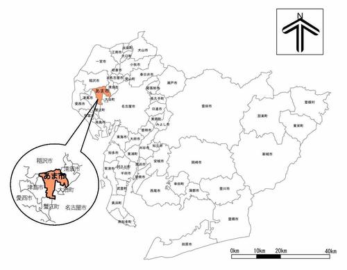 あま市地図