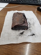 燃えたリチウムイオン電池